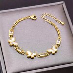 Stainless Steel Bracelet Factory - Simplicity Seashells Butterfly Charm Chain