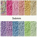 Glass Beads Supplier - Mixed Color 3x6mm Peanut Beads DIY Custom Fashion