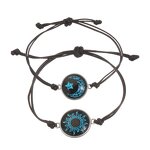 Sun Moon Bracelet Supplier - 2 Pcs Romantic Luminous Couple Handmade Braided