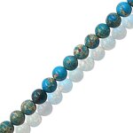 Agate Beads Supplier - Natural Imperial Jasper Blue Colour Sizes Wholesale
