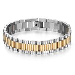 Watch Band Bracelet Factory - 15MM Stainless Steel Link Chain Man Gold Color