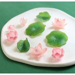 Resin Beads Supplier - Simulation Lotus Leaf Dewdrop Straight Perforated