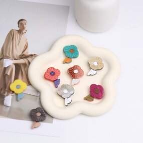 Flower Brooch Supplier - New Summer Adorable Sweet Niche Handmade Acrylic