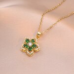 Rotating Bauhinia Necklace Supplier - Zirconia Flowers Niche Light Luxury Temperament