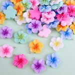 Frangipani Charms Factory - 7 Colors Floral Resin Bulk Hawaii Summer Spring