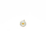 Enamel Charms Supplier - 5Pcs Stainless Steel Small Daisy Pendants Bulk DIY
