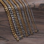 Cuban Link Chain Supplier - collar de cadena de eslabones 18k oro acero inoxidable