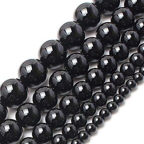 Black Onyx Beads Supplier - Natural Agate Round Loose DIY Bracelets