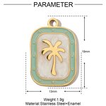 Summer Beach Charms Supplier - Stainless Steel Fruits Peach Coconut Palm Tree