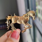 Enamel Brooch Factory - Trendy Running Horse Cartoon Animal Weddings Banquet