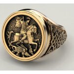 Religious Ring Supplier - St. George Vintage Stainless Steel Unisex Trendy