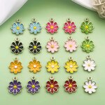 Flower Charms Supplier - Alloy Small Daisy Design Pendants DIY Jewelry Making