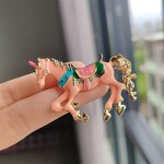 Enamel Brooch Factory - Trendy Running Horse Cartoon Animal Weddings Banquet