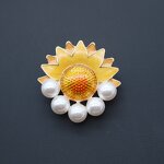 Van Gogh Brooch Factory - Wholesale Oil Painting Retro Pearl Star Moon Sunflower