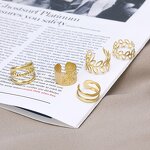 Ear Bone Clip Factory - New Simple No-piercing 5 Piece Set Plated Golden