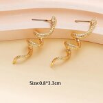 Drop Earrings Factory - Exaggerated Snake Shape Long Back Front Hanging Vintage