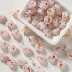 Glass Beads Factory - Round Rose Flower Shape Glossy Spacer Wholesale Bulk