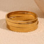 Gold Plated Bangle Supplier - 18K Stainless Steel Minimalist Basic Waterproof