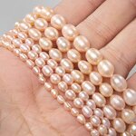 Freshwater Pearl Beads Supplier - Fine Orange Purple White Rice Loose DIY