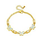 Stainless Steel Bracelet Factory - Simplicity Seashells Butterfly Charm Chain