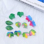 Acrylic Pendant Supplier - Autumn Maple Leaf Ginkgo Plastic Charms DIY