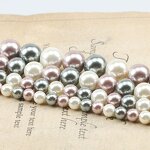 Spacer Beads Supplier - Smooth White Gray Purple Round DIY with Pearls