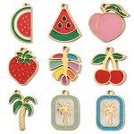 Summer Beach Charms Supplier - Stainless Steel Fruits Peach Coconut Palm Tree