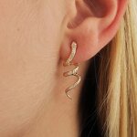 Drop Earrings Factory - Exaggerated Snake Shape Long Back Front Hanging Vintage