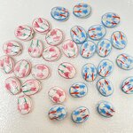 Ceramic Beads Factory - Tulip Flower Hand Painted Porcelain Loose Spacer