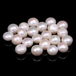 Pearl Beads Factory - Natural Freshwater Half-Porous Round Loose DIY