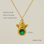 Geometric Necklace Factory - Niche Design 18K Titanium Steel with Natural Stone