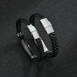 Twist Braid Bracelet Supplier - Homme Stainless Steel Hiphop Rock Fashion