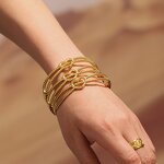 Stainless Steel Bracelet Supplier - Double-line Cross Design Heart-shaped Clasp