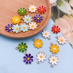 Flower Charms Supplier - Alloy Small Daisy Design Pendants DIY Jewelry Making