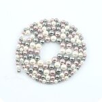 Spacer Beads Supplier - Smooth White Gray Purple Round DIY with Pearls