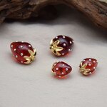 Strawberry Pendants Supplier - Fruit Charms Cute Bead DIY Material Pendant