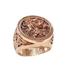 Religious Ring Supplier - St. George Vintage Stainless Steel Unisex Trendy