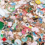 Enamel Charms Factory - Random Mix Drip Oil Cute Flower Animal DIY Bulk