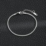 Stainless Steel Bracelet Factory - Simple Square Snake Bone Chain Hip-Hop
