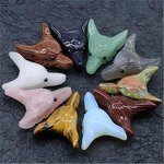 Wolf Head Pendant Factory - Natural Stones DIY Necklace Rose Quartz Amethyst