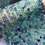 Fluorite Beads Factory - Natural Square Cube Faceted Jewelry Making