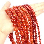Carnelian Beads Supplier - Natural Stone Round Red Agate DIY Jewelry