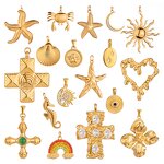 Stainless Steel Pendant Factory - Ocean Series Cross Necklace 18K Gold Plated