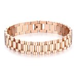 Watch Band Bracelet Factory - 15MM Stainless Steel Link Chain Man Gold Color