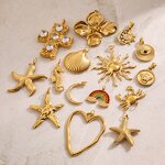 Stainless Steel Pendant Factory - Ocean Series Cross Necklace 18K Gold Plated