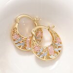Hoop Earrings Supplier - Elegant Vintage Carved Hollow Delicate Holiday