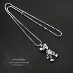Bear Pendant Necklace Supplier - Rotatable Doll Stainless Steel Hip-hop Personality