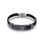 Twist Braid Bracelet Supplier - Homme Stainless Steel Hiphop Rock Fashion