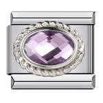 Italian Charm Bracelet Factory - Fashion 12 Birthstone Colorful Zirconia Links