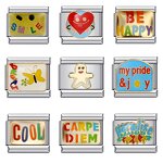 Happy Mood Charm Factory - Italian Module Links Fit 9mm Bracelet DIY